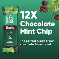 Buy Chocolate Mint Chip | 12 Plant Protein Bars | IQBAR UK