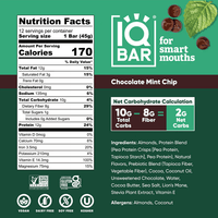 Buy Chocolate Mint Chip | 12 Plant Protein Bars | IQBAR UK