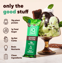 Buy Chocolate Mint Chip | 12 Plant Protein Bars | IQBAR UK