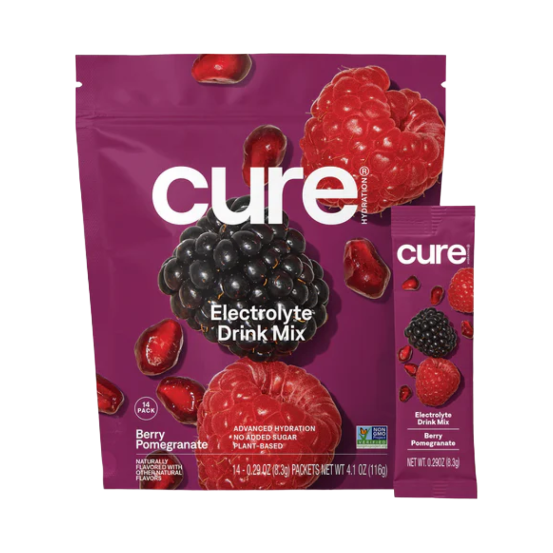 Cure Hydration Electrolyte Drink Mix - Berry Pomegranate (14 Sachets)