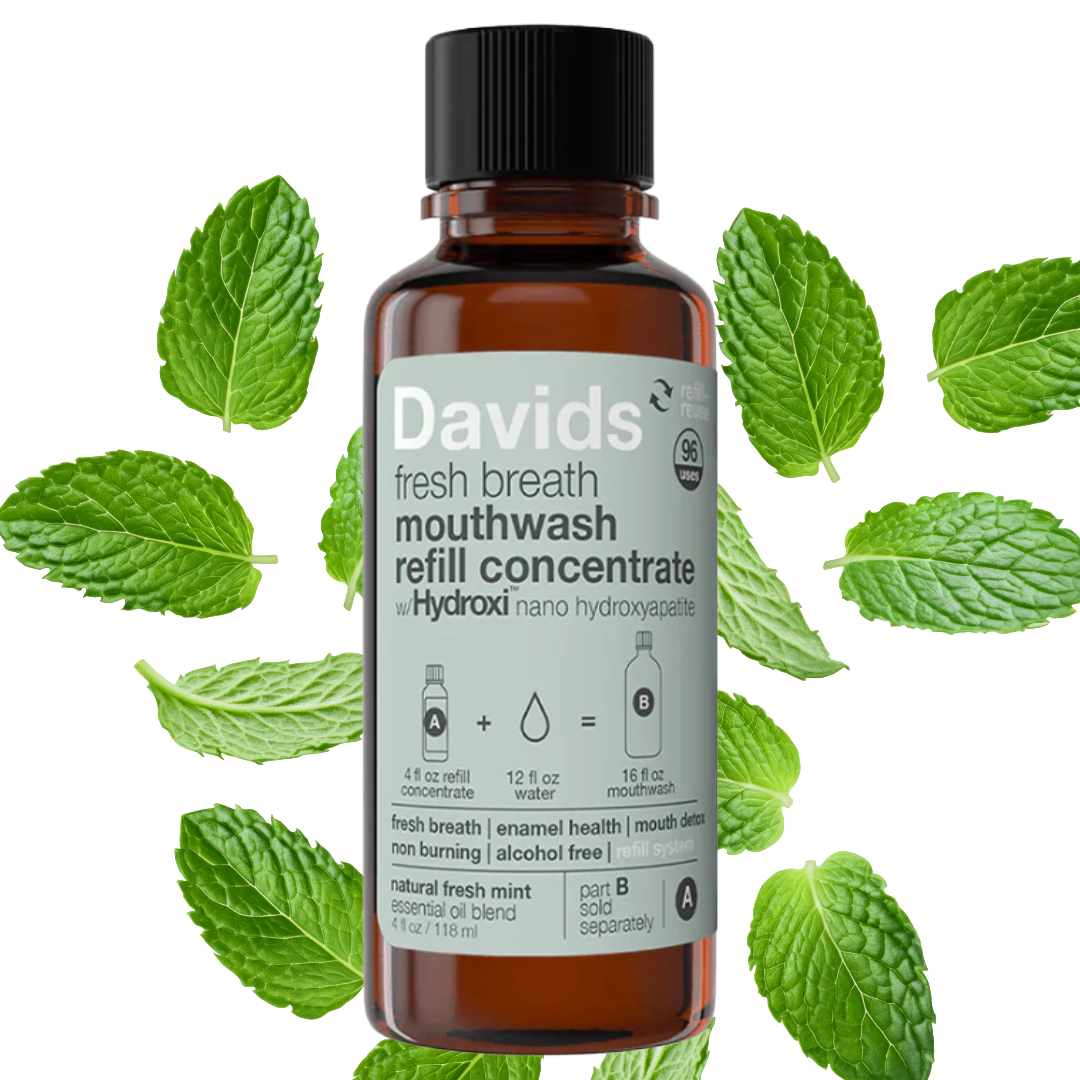 Davids Hydroxi™ Fresh Breath Mouthwash Concentrate refill  – Natural Fresh Mint - Proactive Healthcare UK 