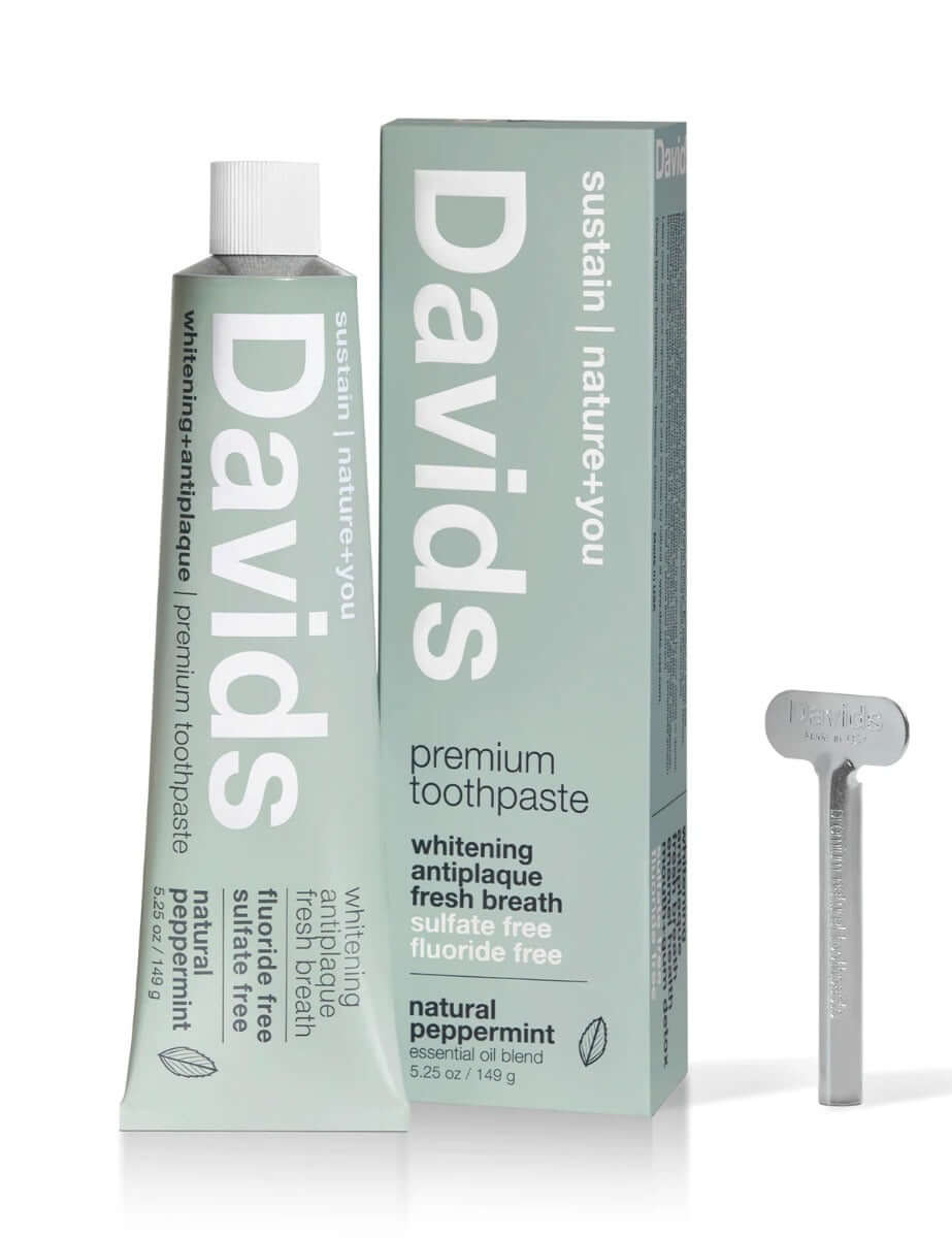 Buy Davids Premium Toothpaste | Whitening + Antiplaque Peppermint UK