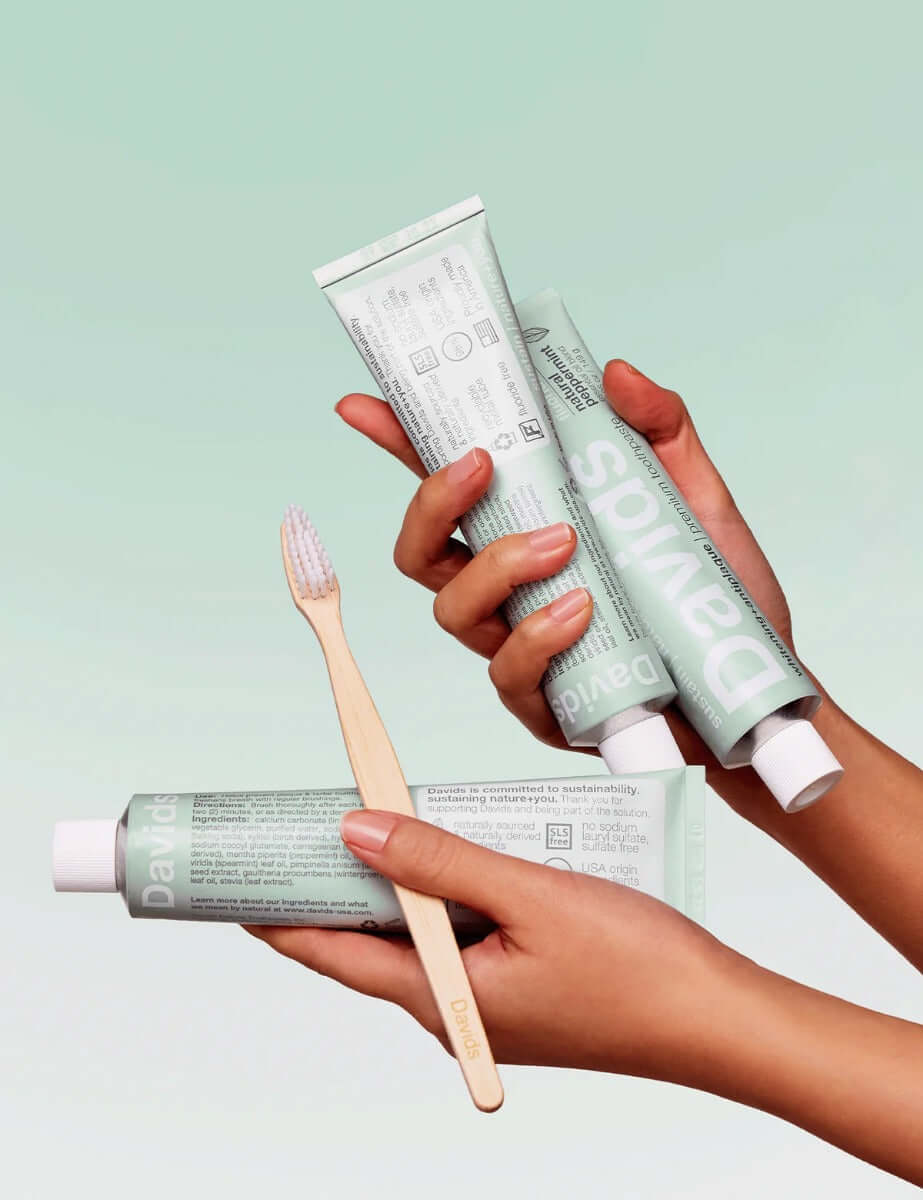 Buy Davids Premium Toothpaste | Whitening + Antiplaque Peppermint UK