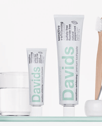 Buy Davids Travel size premium toothpaste | sensitive + whitening | nano-hydroxyapatite | peppermint UK