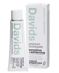 Buy Davids Travel size premium toothpaste | sensitive + whitening | nano-hydroxyapatite | peppermint UK