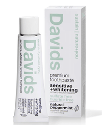 Buy Davids Travel size premium toothpaste | sensitive + whitening | nano-hydroxyapatite | peppermint UK