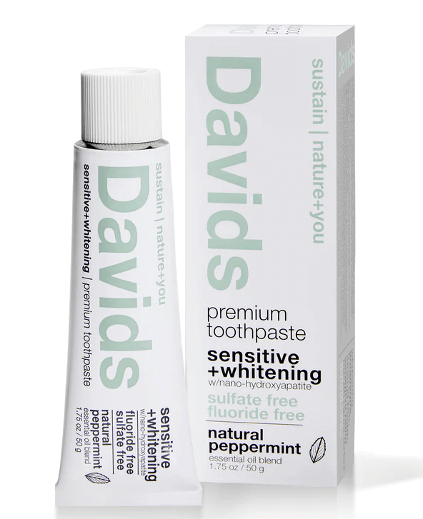 Buy Davids Travel size premium toothpaste | sensitive + whitening | nano-hydroxyapatite | peppermint UK