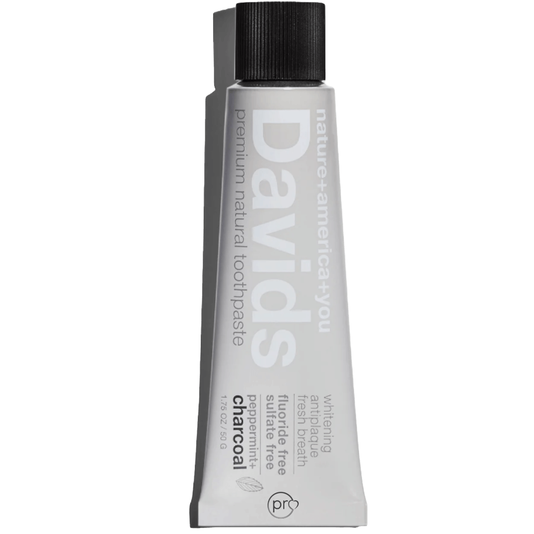 Buy Davids travel size premium toothpaste | charcoal + peppermint UK