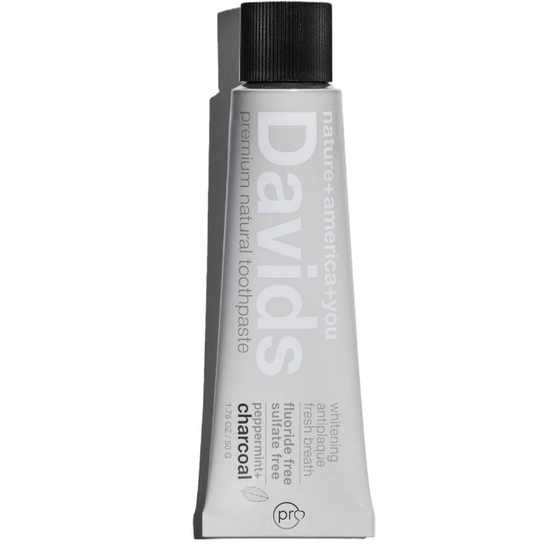 Buy Davids travel size premium toothpaste | charcoal + peppermint UK