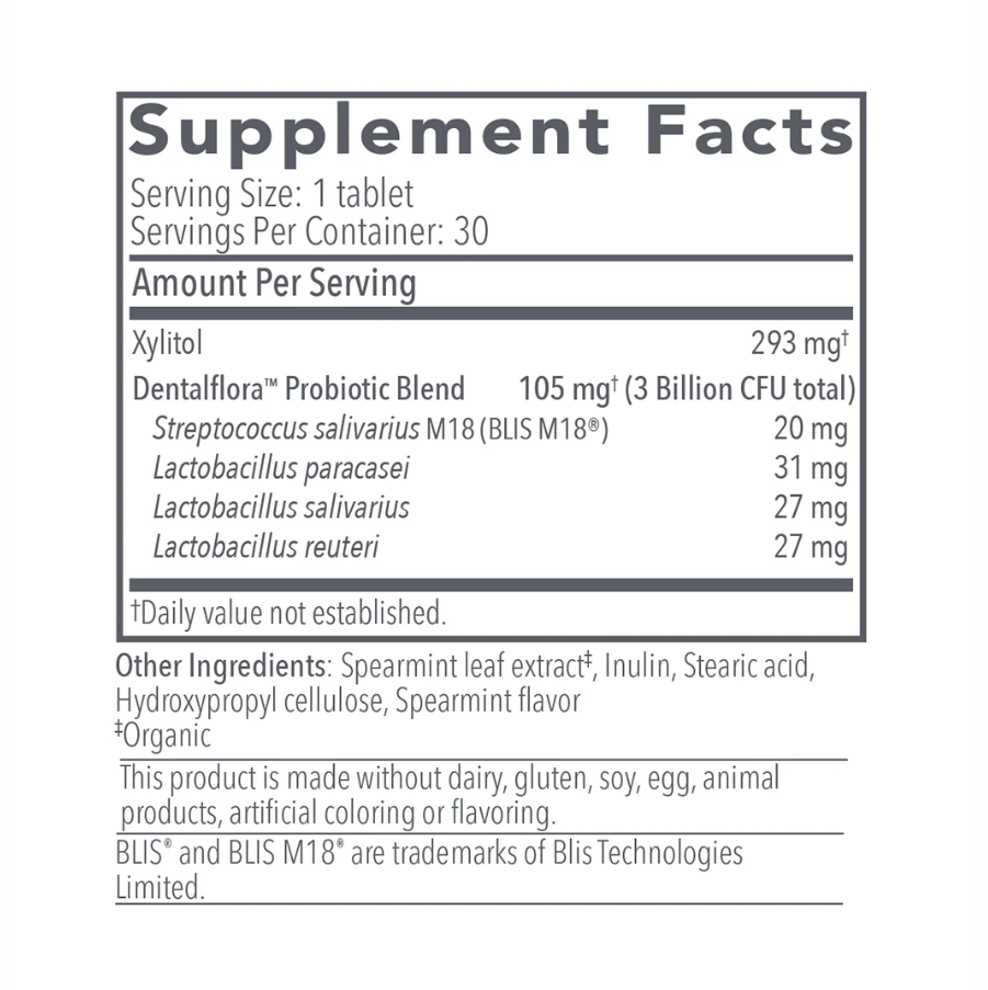 Dentalflora | 30 Mint Tablets | Biocidin Botanicals UK 