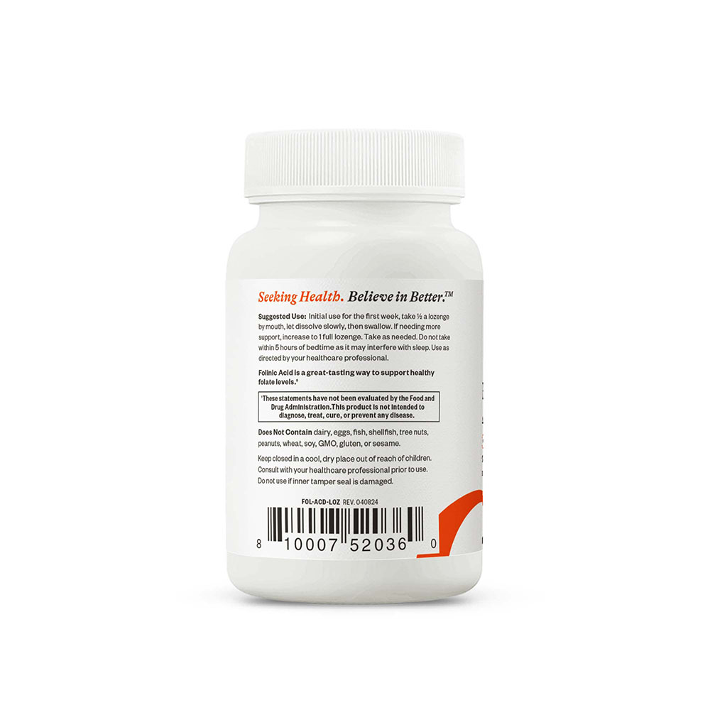 Buy Folinic Acid Lozenges | 60 | 800mcg| Seeking Health UK