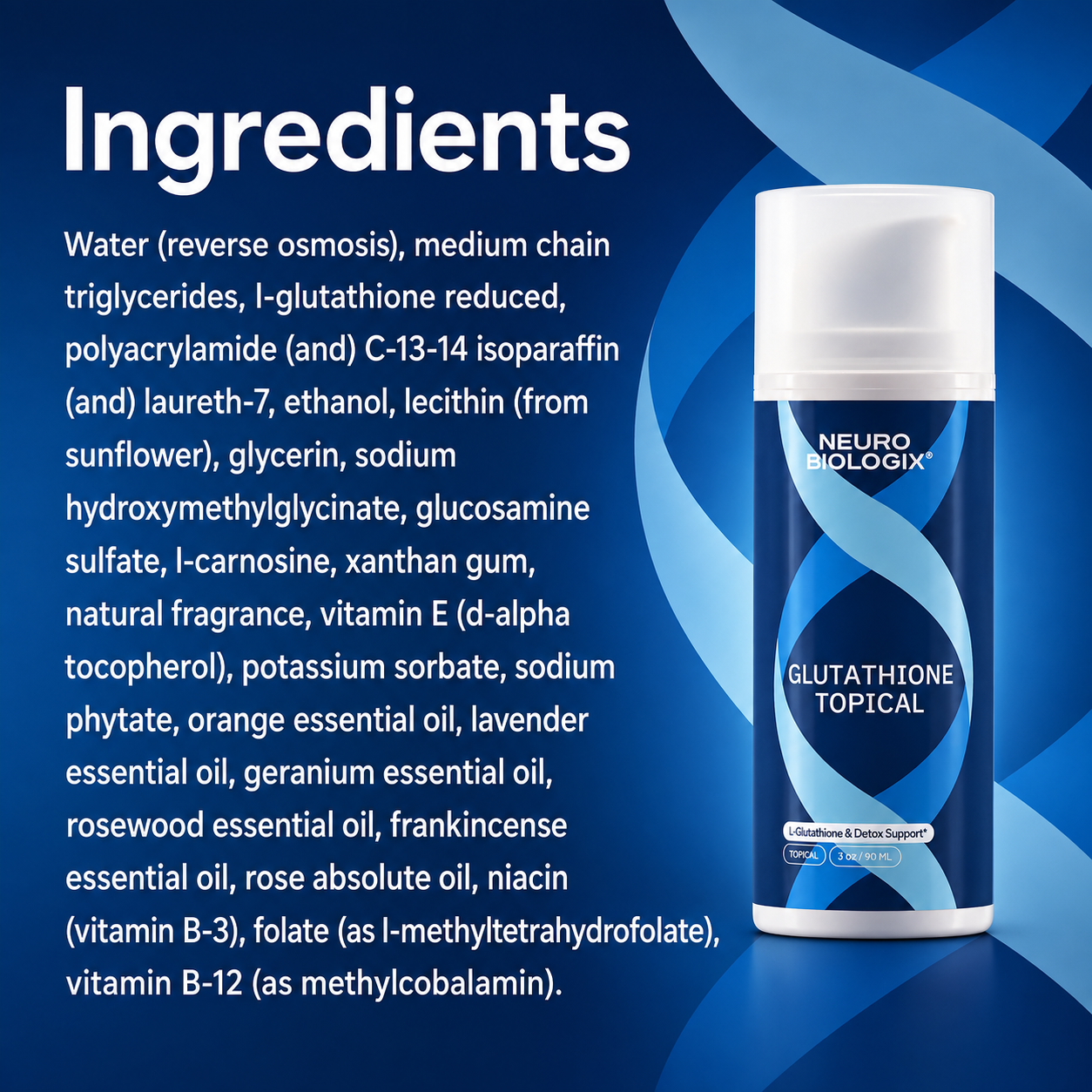 Buy Glutathione Topical (L-Form) | 90ml | NeuroBiologix UK online