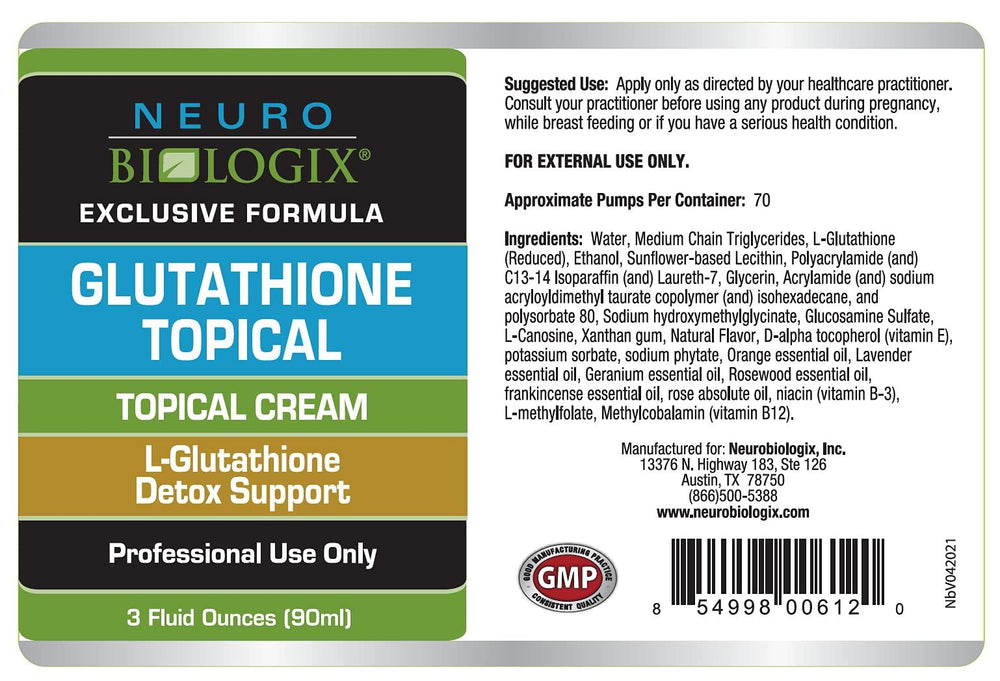 Buy Glutathione Topical (L-Form) | 90ml | NeuroBiologix UK