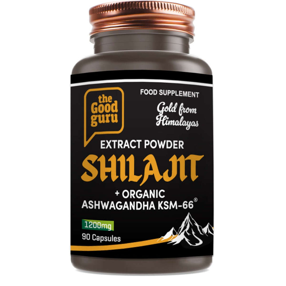Buy Gold Shilajit + Ashwagandha KSM66 | 1200mg | 90 Capsules UK