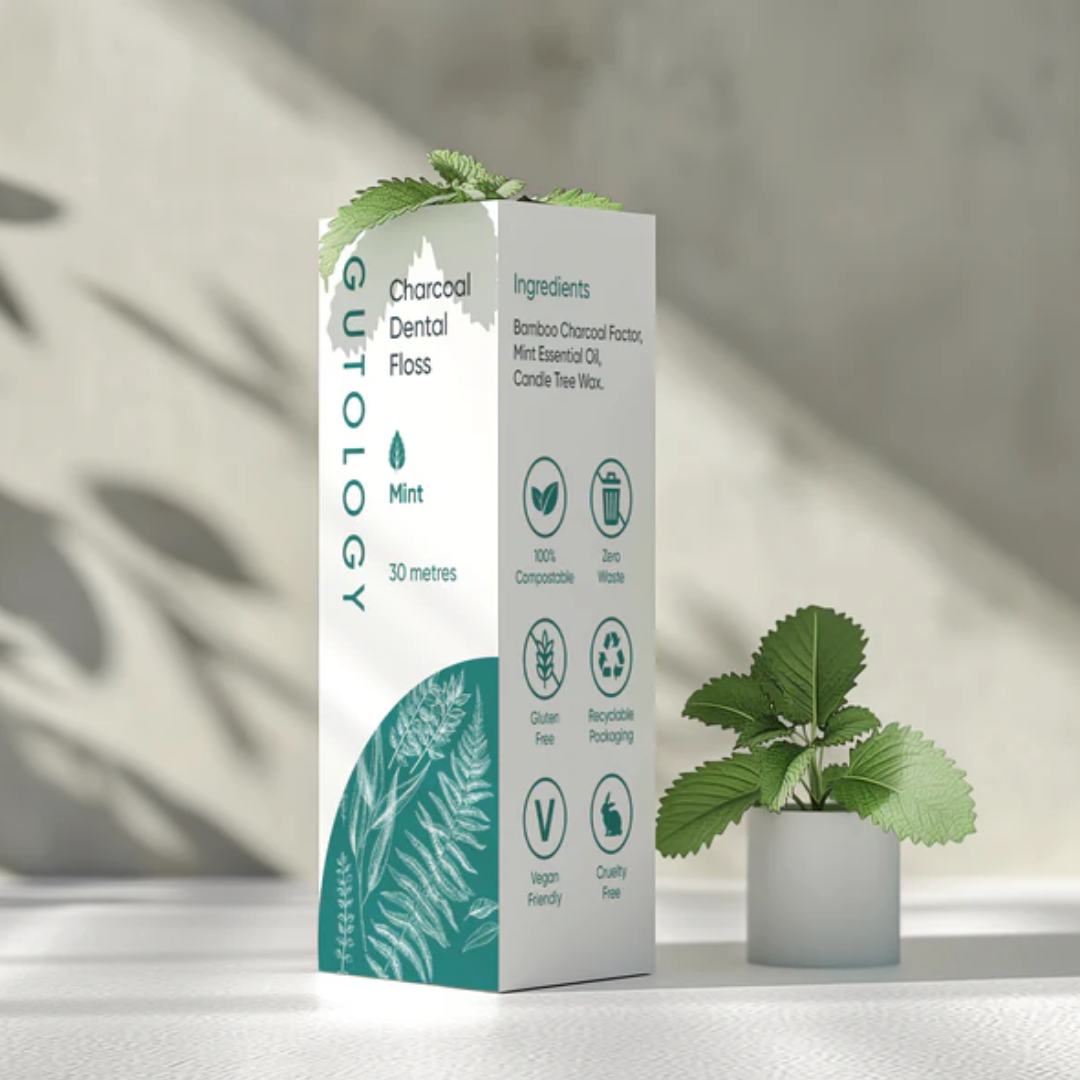 Gutology Charcoal Dental Floss Mint 