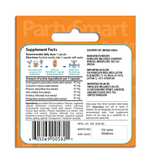 Buy Himalaya PartySmart | 10 Capsules UK