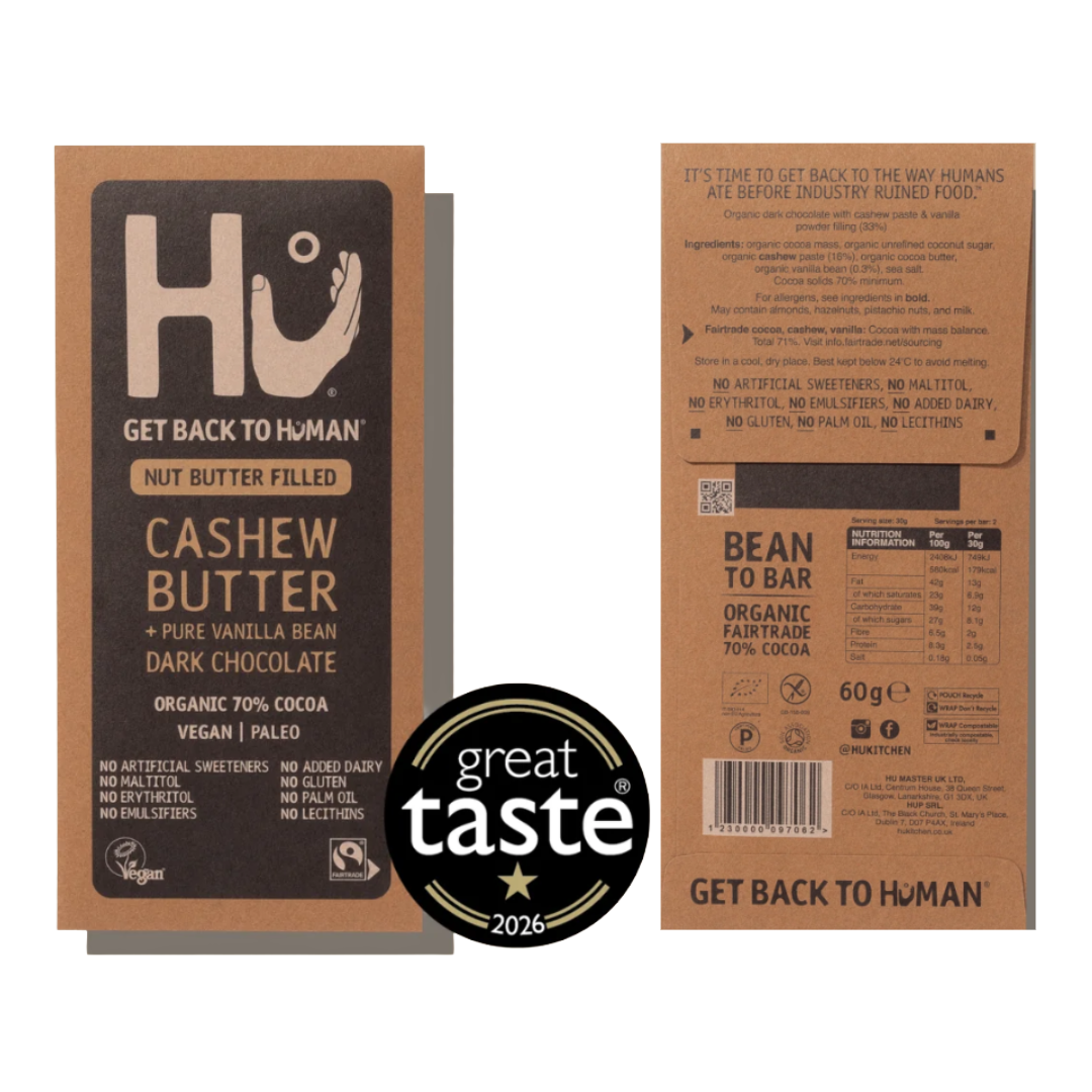 Hu Cashew Butter + Pure Vanilla Bean Dark Chocolate - Organic, Vegan & Deliciously Creamy