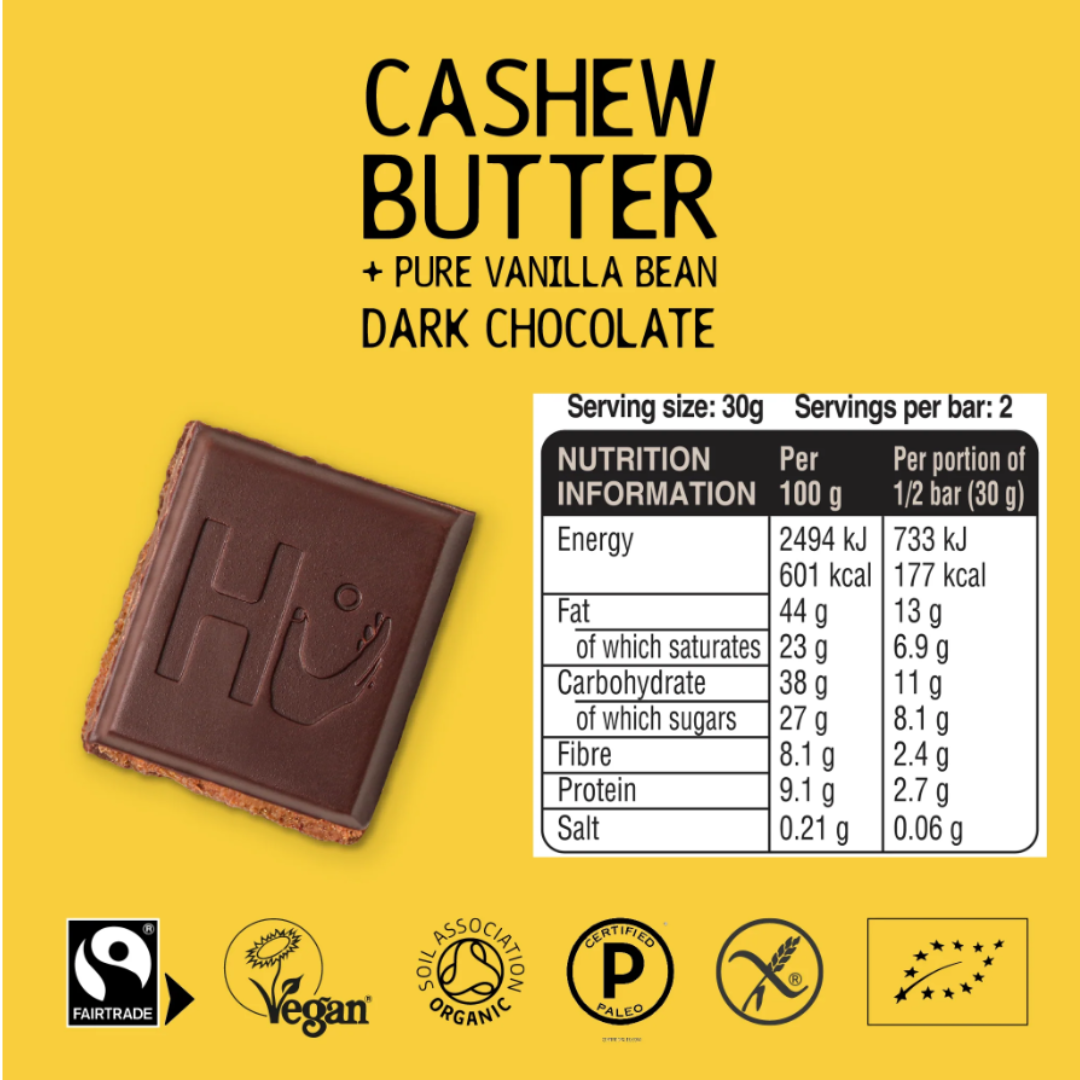 Hu Cashew Butter + Pure Vanilla Bean Dark Chocolate - Organic, Vegan & Deliciously Creamy