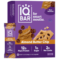 Buy Almond Butter Chip | Protein Bars | Box of 12 | IQBAR UK