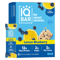buy Lemon Blueberry | 12 Plant Protein Bars | IQBAR online uk
