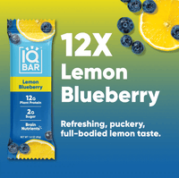 buy Lemon Blueberry | 12 Plant Protein Bars | IQBAR online uk