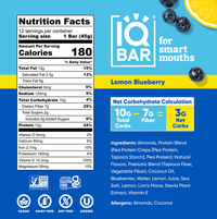 buy Lemon Blueberry | 12 Plant Protein Bars | IQBAR online uk