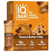 Buy Peanut Butter Chip Protein Bars | IQBAR | 12 Bars UK