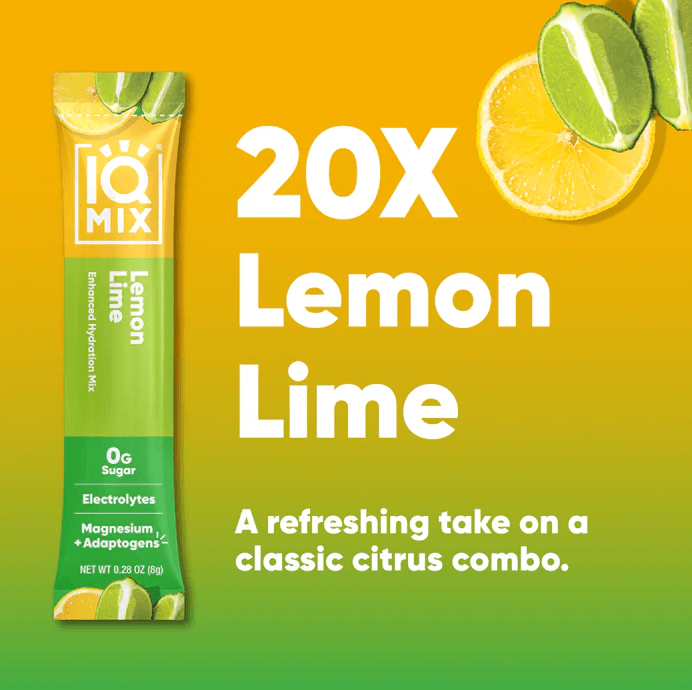 Buy IQMIX Lemon Lime | 20 Electrolyte Hydration Sachets UK