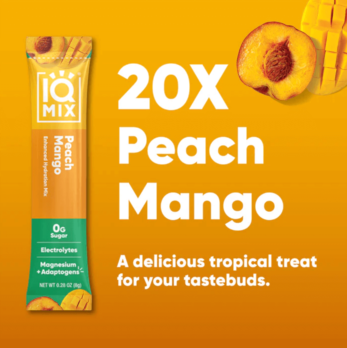 Buy IQMIX Peach Mango | 20 x Electrolyte Hydration Sachets UK