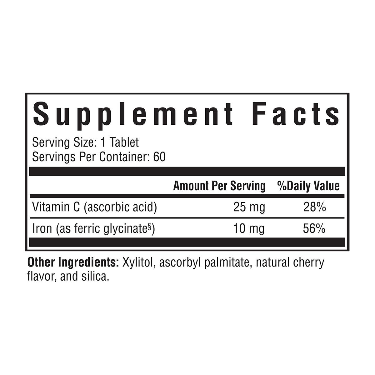 Buy Iron Chewable | 60 Tablets | Seeking Health UK