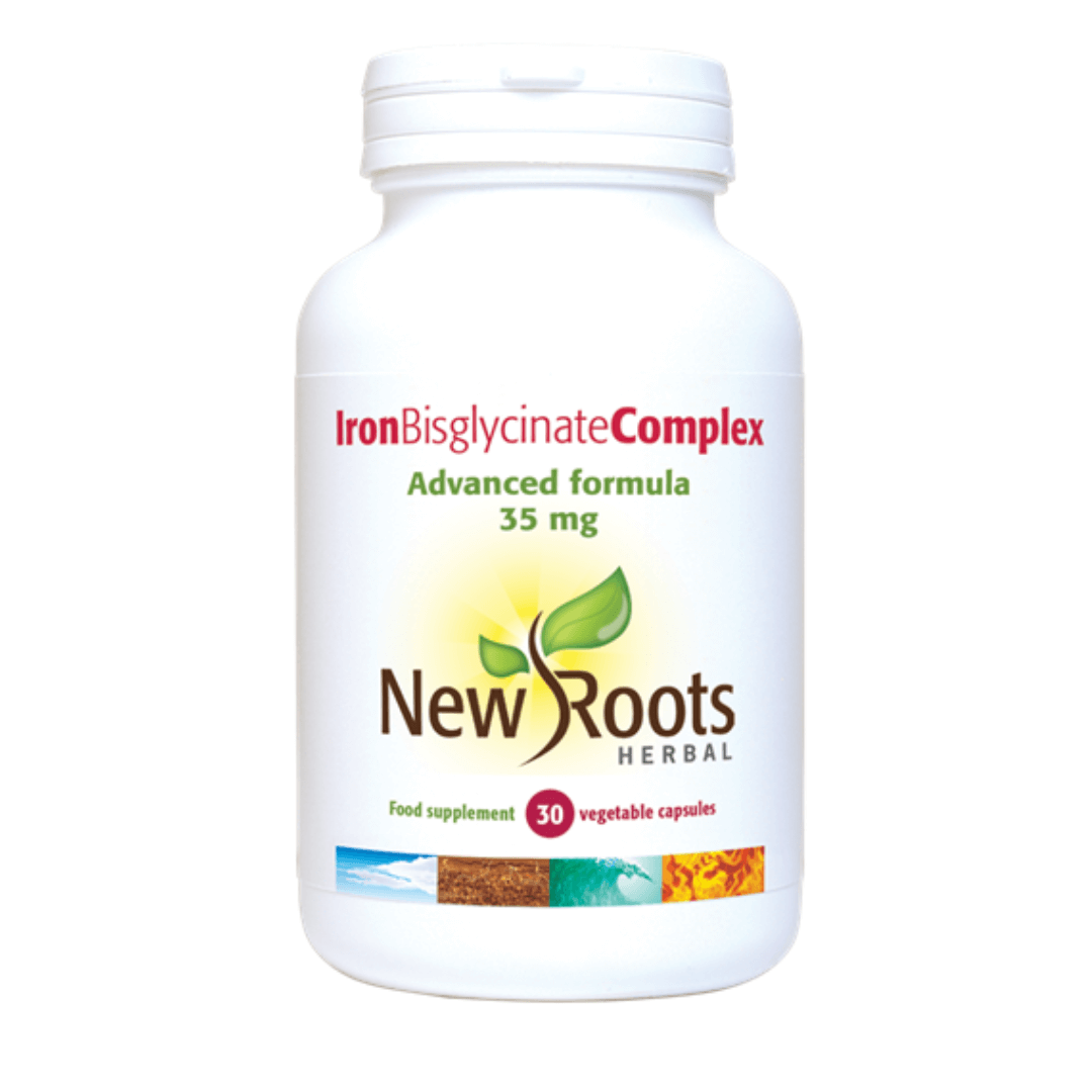 Buy Iron Bisglycinate Complex | 30 Capsules UK - New Roots Herbal