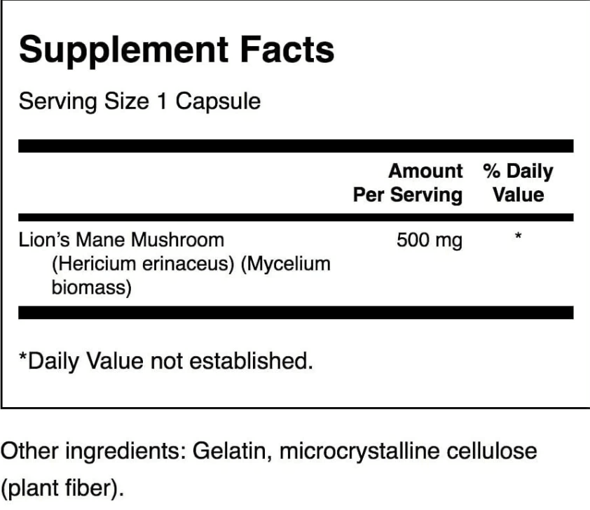 Buy Full Spectrum Lion's Mane Extract | 500mg | 60 Capsules UK