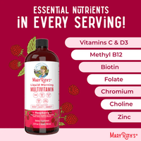 Buy MaryRuth's Liquid Morning Multivitamin | Raspberry | 450ml UK online