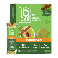 Buy Matcha Chai | 12 Plant Protein Bars | IQBAR UK