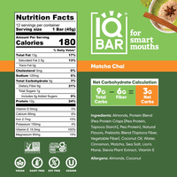 Buy Matcha Chai | Single Plant Protein Bar | IQBAR UK