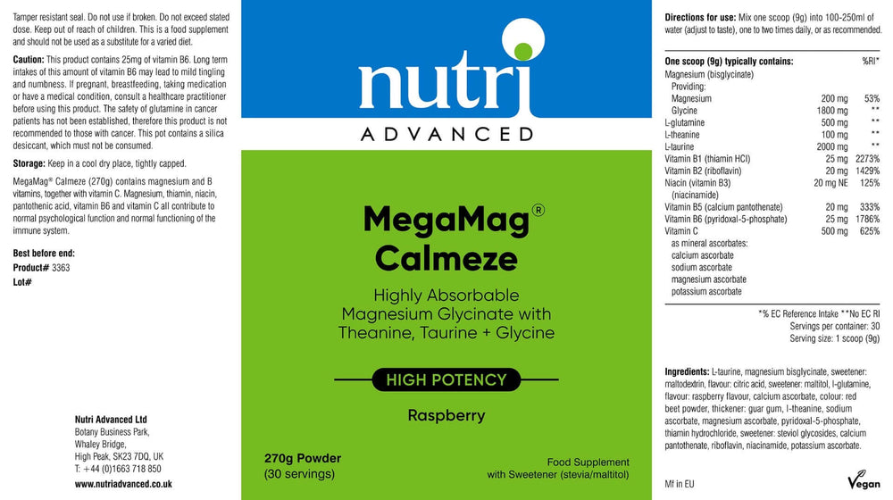 Buy MegaMag Calmeze | Raspberry | 30 Servings UK