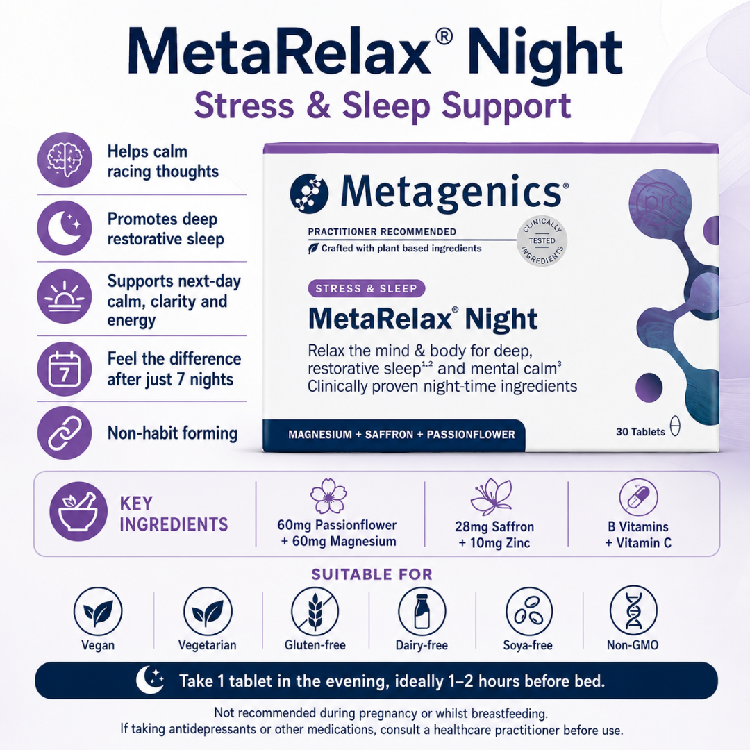 MetaRelax Night - 30 Tablets - Metagenics - Fast shipping UK
