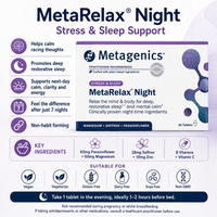 MetaRelax Night - 30 Tablets - Metagenics - Fast shipping UK