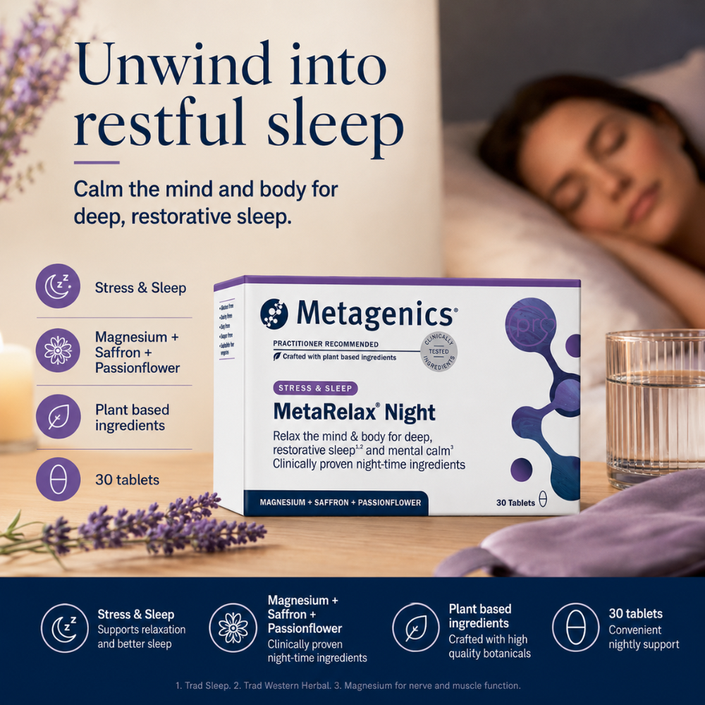 MetaRelax Night - 30 Tablets - Metagenics - Fast shipping UK