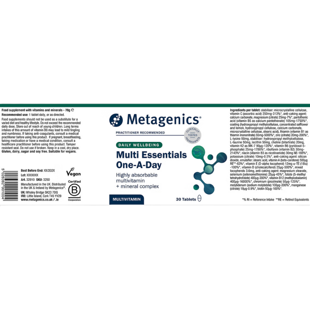 Buy Multi Essentials One a Day | 60 Tablets | Metagenics UK