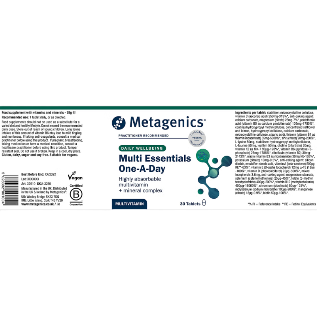 Buy Multi Essentials One a Day | 60 Tablets | Metagenics UK