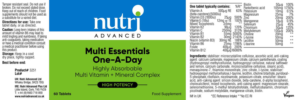 Buy Multi Essentials One a Day | 60 Tablets UK