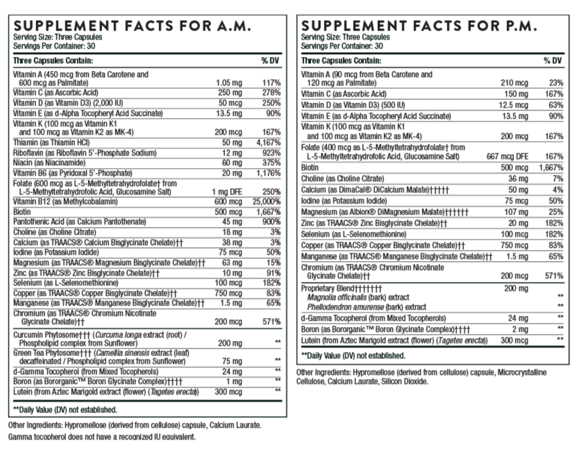 Buy Multi-Vitamin Elite A.M. & P.M. (2bottles) 90 Capsules each UK