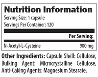 Buy N-Acetyl Cysteine | 120 Capsules | Designs For Health UK