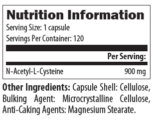 Buy N-Acetyl Cysteine | 120 Capsules | Designs For Health UK