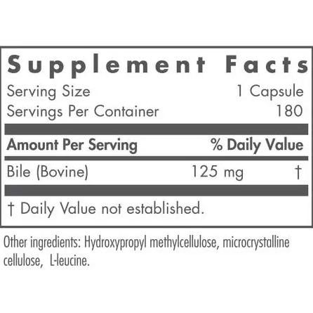 Buy Nutricology Ox Bile | 125mg | 180 Capsules UK
