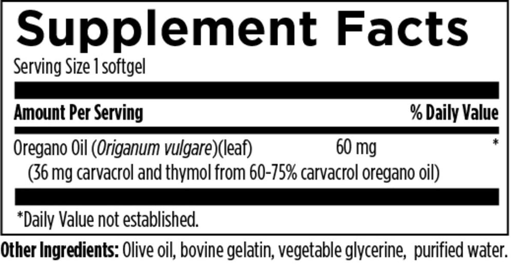 Buy Oil of Oregano | 60 Soft Gels | Designs for Health UK