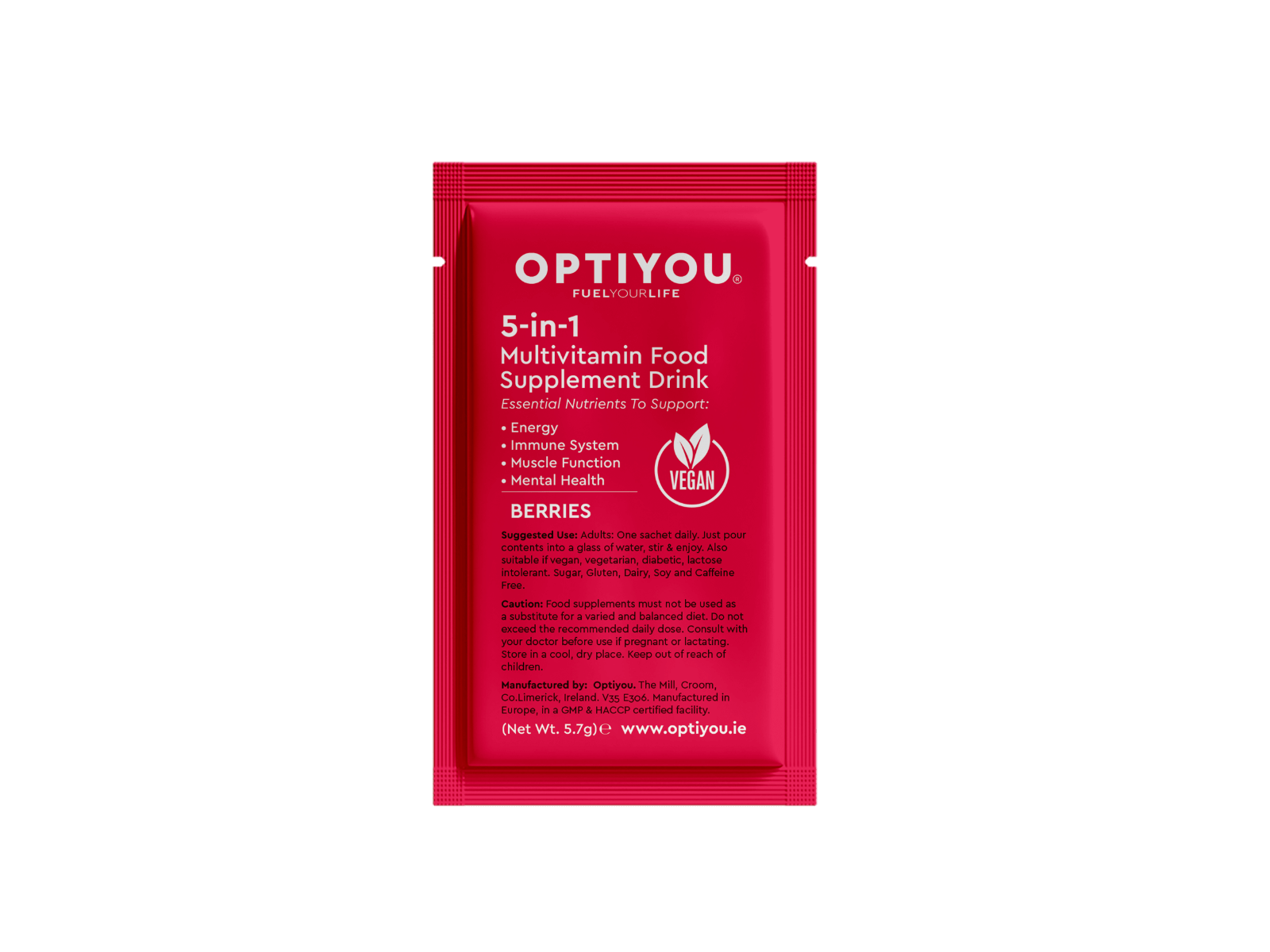 Buy OPTIYOU Berry Flavour 8 sachets Pack UK