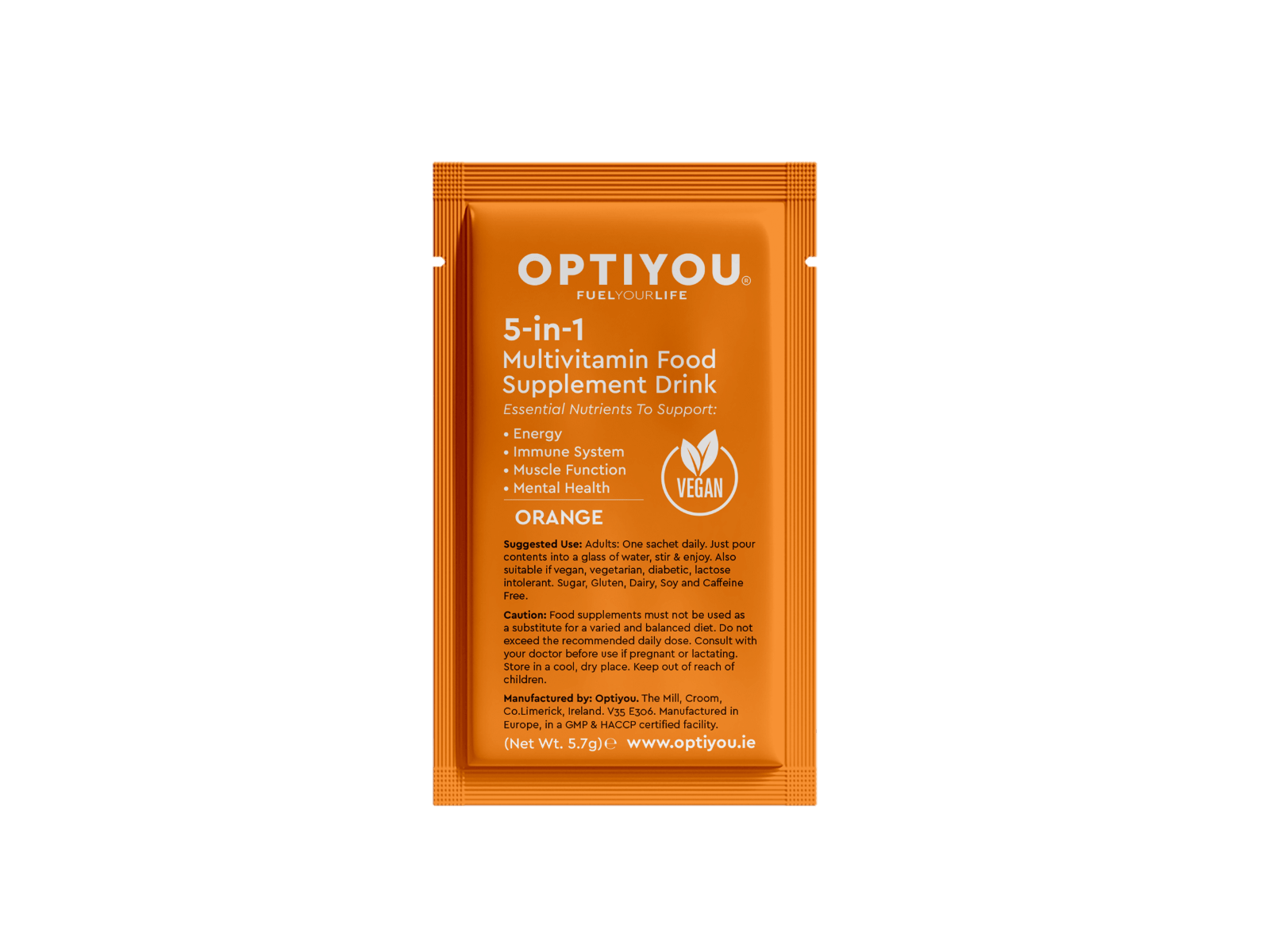 Buy OPTIYOU | Multivitamin | Orange Flavour | 8 sachets UK