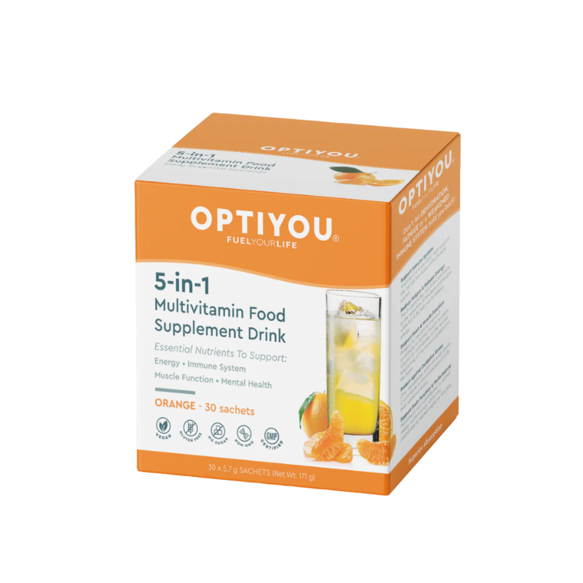 Buy OPTIYOU | Multivitamin | Orange Flavour | 30 sachets UK